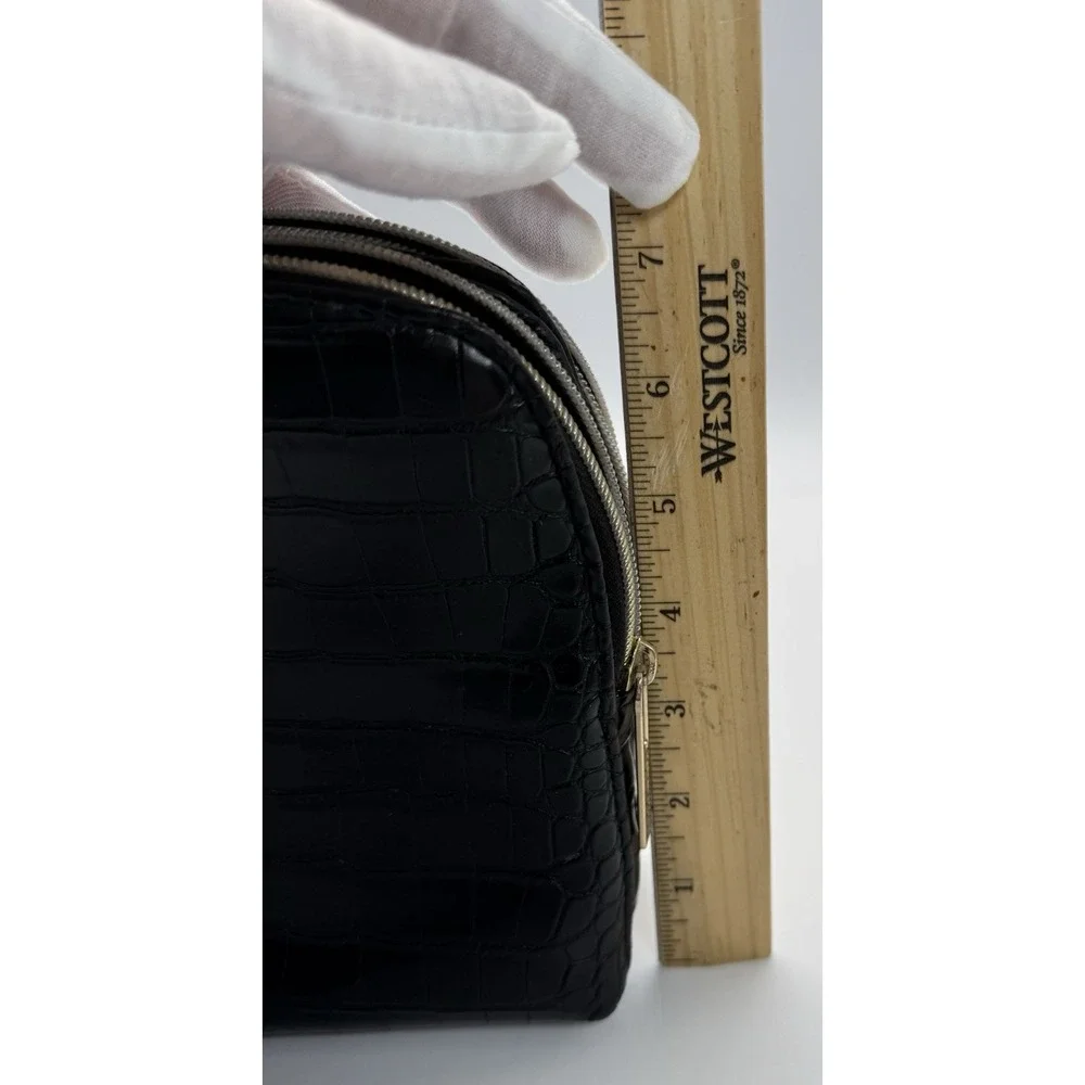 Tartan & Twine Croc Double‎ Zip Cosmetic Bag.